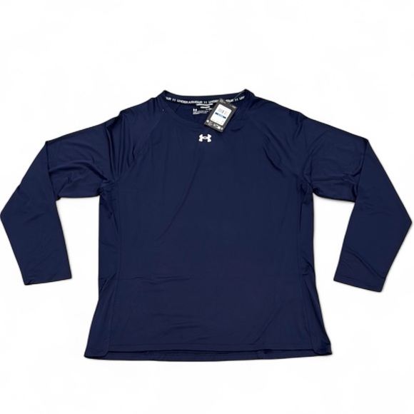 Under Armour Navy Blue Long Sleeve Performance Run Shirt Women's Size XL - Picture 1 of 8